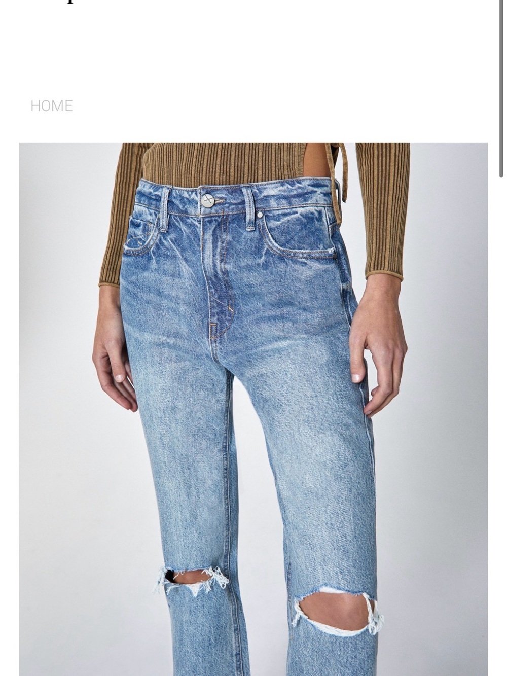 Unpublished | Women's Light Blue Distressed Boyfriend Jeans
